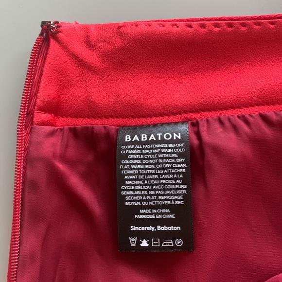 Babaton Mini Skirt - red - size 6 - Picture 4 of 8